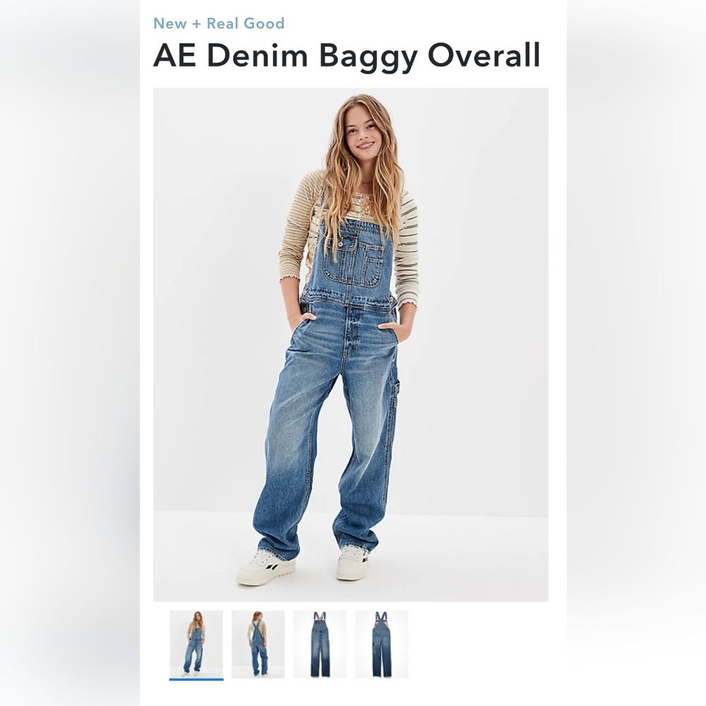 American Eagle AE Denim Baggy Overalls